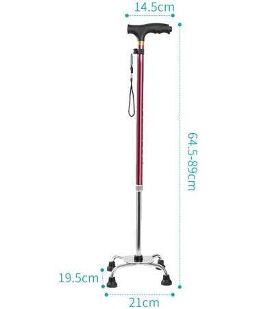 Crutches for The Elderly Multifunctional Non-Slip Four-Legged Telescopic Walking Stick Lightweight Aluminium Alloy Crutches Smooth Sailing - Buy Online on GoSupps.com