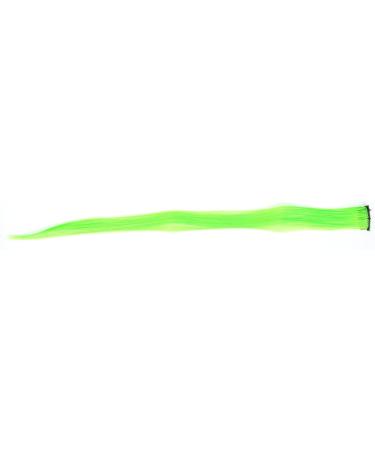 Bright Color Straight Hairpiece Clip for Hair Extension About 55cm Length High Temperature Synthetic Suitable Daily Use (Fluorescent Green) - Buy Online on GoSupps.com