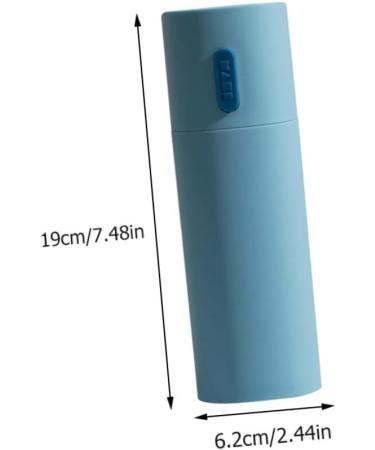 Plafope Travel Toothbrush Set - 2-Piece Blue Toothbrush Case & Holder Outdoor Toothpaste Container 19x6.2cm - Perfect for International Travel - Buy Online on GoSupps.com