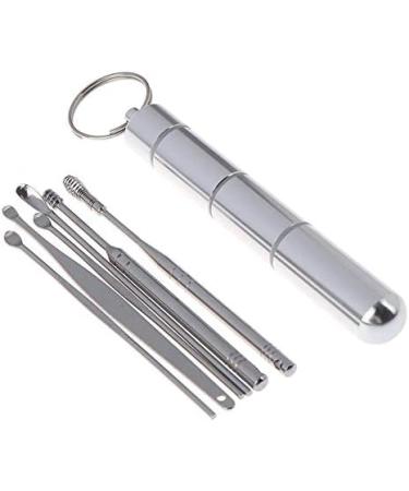 LUKEO 6 Pcs Stainless Steel Spiral Ear Pick Spoon Set - Ear Wax Removal Cleaner & Beauty Tool Kit - Buy Online on GoSupps.com