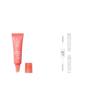 e.l.f. Squeeze Me Lip Balm Moisturizing Lip Balm & Clear Brow & Lash Mascara | Dual-Sided Clear Gel | Conditioning Formula For Healthy Lashes | 0.08 Fl Oz (2.5mL) (Packaging May Vary)