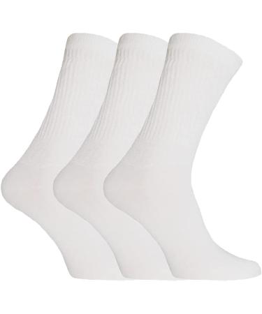 Men's Extra Wide Comfort Fit Diabetic Socks (3 Pairs) US 7-12 Navy/Black - Wide Feet Support - Buy Online on GoSupps.com