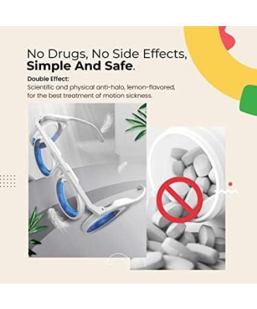 Anti Motion Sickness Glasses - Lightweight Portable Anti Nausea Treatment for Carsickness, Seasickness, Airsickness, Vertigo - Ideal for Travel, Gaming, Plane, Boat - Kids and Adults - Buy Online on GoSupps.com