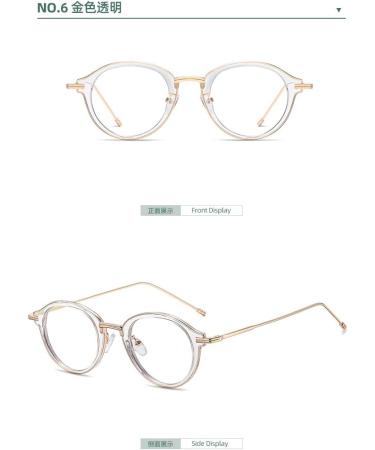 SERONI Ultra-Light TR90 Blue Light Blocking Glasses for Men & Women | Anti-UV Computer & Reading Glasses - Gold-Clear 46mm - Buy Online on GoSupps.com