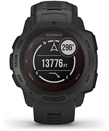 Garmin Instinct Solar Smartwatch - Rugged Outdoor Watch with Solar Charging - Graphite - Buy Online on GoSupps.com