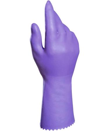 Spontex Extra Comfort Premium Household Gloves - Soft Lining Washable at 30 C Size S (1 Pair) - Ideal for All Cleaning Tasks - Purple - Buy Online on GoSupps.com