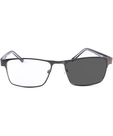 MIRYEA Photochromic Nearsighted Glasses - Retro UV400 Transition Sunglasses for Men & Women - Lightweight Black Full Frame Myopia Eyewear - Anti-Glare -1.25x - Buy Online on GoSupps.com