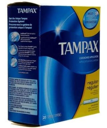 Buy Tampax Tampons with Flushable Cardboard Applicator - Regular Size - 20 ct - International Shipping Available - Buy Online on GoSupps.com