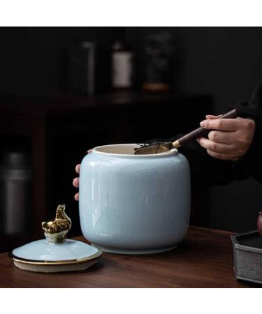 GUSMYPLG Tea Cans Porcelain-plated Storage Lid Household Bottle Seal Solid Color Porcelain Tea Can Food Container - Buy Online on GoSupps.com