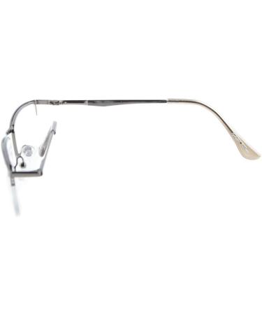 Eyekepper Half Rim Metal Reading Glasses - Spring Hinge - Metallic Blue Grey +2.50 - Stylish & Durable International Shipping - Buy Online on GoSupps.com