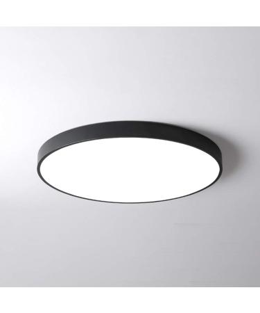 Puchika LED ceiling lamp ultra thin ceiling lamp office lamp around living room children's room lamps 40cm 24W black energy class f black 40mm24w