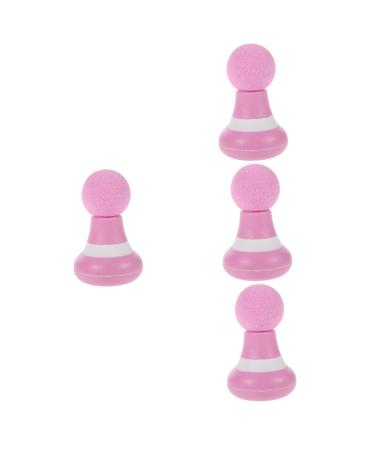 Beavorty 4 sets Mini massager Electrical muscle massage device Body muscle massager vibration massage device Small hand massager deep tool fascia gun fitness ABS pink