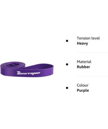 Resistance Band Pull Up Assist - Premium Latex Workout Exercise Band for Home Gym - Purple - Buy Online on GoSupps.com