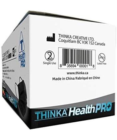 THINKA FACE MASK WITH EARLOOPS (50pcs) - BLACK -Medical Mask - Surgical Mask -ASTM Level 1 Mask - Buy Online on GoSupps.com