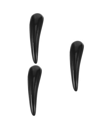 FRCOLOR 3ST Kratzstock Guasha board for Guasha-Tool Massage Massage Guasha Massage Massage Ceaper Schaber Meridiane Massage Tools Simple Massage Tools Antioctung H rner 12x3.2cmx3Pcs Schwarzx3Stk