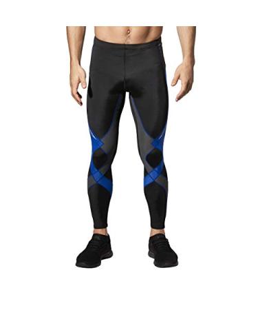 CW-X Men's Stabilyx Joint Support Compression Tights Medium Black/Grey/Blue