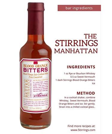 Stirrings Blood Orange Bitters & Simple Syrup Mixer Variety Pack - 12oz Bottle - Buy Online on GoSupps.com