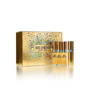 White Diamond Elizabeth Taylor Eau De Toilette Spray 3 bottles each 0.33 oz + Refillable Purser