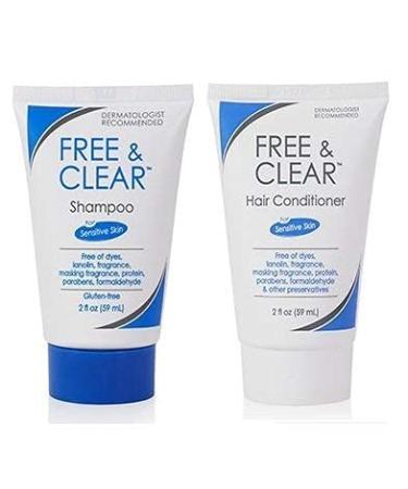 Free & Clear Shampoo and Conditioner  2 Ounce Travel Size