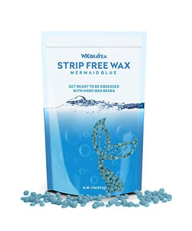 Hard Wax Beads - WX BRAVEA Wax Beans for Hair Removal, Body Wax for Brazilian Bikini Underarm Eyebrow Leg -At Home Waxing Beads 1lb Large Refill for Women Men Sensitive Skin