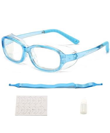 Kid's Moisture Goggles for Dry Eye Moisture Chamber Glasses for Dry Eyes relief Anti Pollen - Suitable for Kids Age 5-16 5-10 years old Transparent Blue