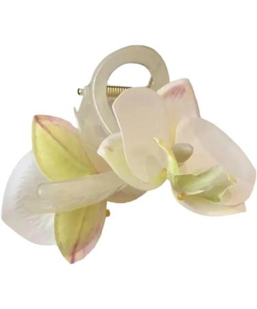New 2025 Butterfly Orchid Flower Hair Claw Cloth Barrettes Orchid Ponytail Clip Headdress Large Shark Clip Female Jewelry Fashion Accessories Creative Gift - Buy Online on GoSupps.com