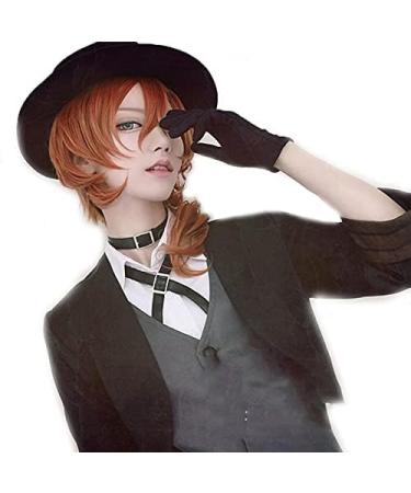 WHBHD Anime Coer Wig - Bungo Stray Dogs Chuuya Nakahara Cosplay Wig | Color Gradient Short Ponytail & Heat-Resistant Hair - Perfect for Costume & Gaming - Buy Online on GoSupps.com