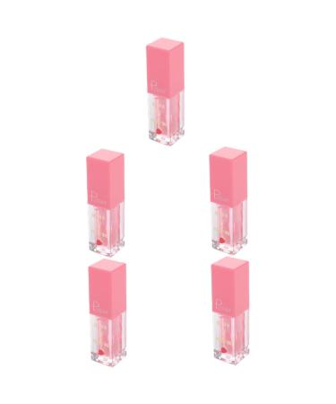 balacoo 5pcs Fruity Lip Gloss Korean Lip Gloss Lipstick for Women Lip Oil Tinted Hydrating Lip Oil Plumping Lip Gloss Lip Oils Plumping Lip Oil Lip Tint Lip Balm Pearlescent Plastic Girl