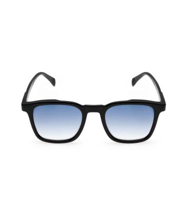 Contacta Suncity sunglasses and reading glasses for women and men rectangular shape with blue glasses color black diopters +3.50 30g