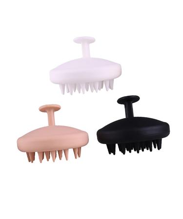 minkissy 3pcs Shampoo Brush Ergonomic Scalp Massage Cleansing Brush Hair Types Soft Safe Head For Wet or Dry