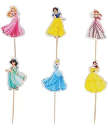 Princess Birthday Cupcake Topper Cake Decoration 24 pieces Double Sided - Buy Online on GoSupps.com