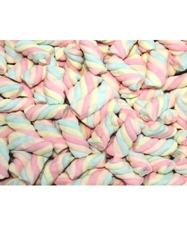 Marshmallows Twist Sweets | Fruit Flavours | Chunky Mallow Pieces | 400g bag