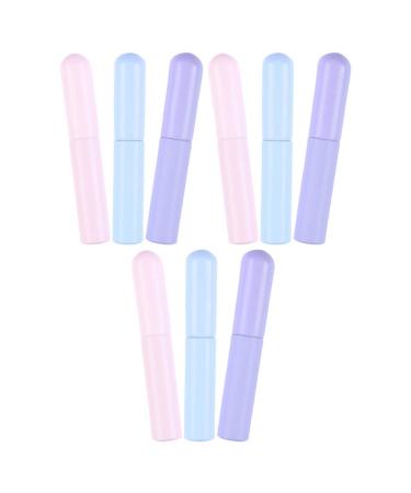9pcs Silicone Lip Brushes Set | Portable Round Head Applicators for Lipstick Lip Gloss & Balm | Reusable Makeup Tools in Pink Purple & Blue - Buy Online on GoSupps.com