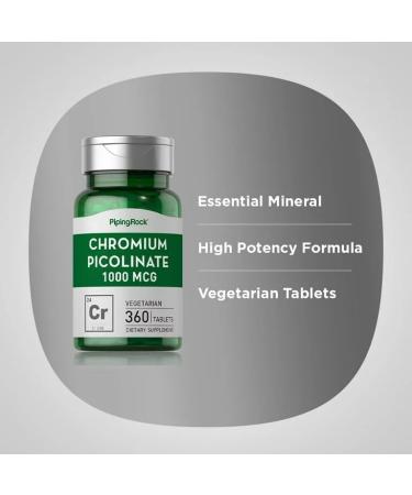 SPEC Chromium Picolinate 1000 mcg 360 Tablets - Non-GMO Gluten Free Supplement - Buy Online on GoSupps.com