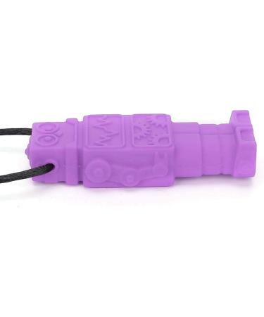 Sensory Chew Necklace - Silicone Robot Teether for Kids and Adults (Purple) - Buy Online on GoSupps.com