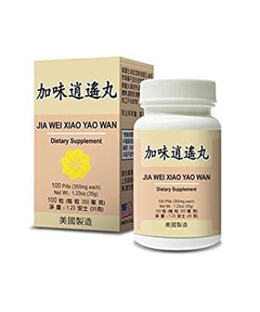 Qi Harmony Combo - Jia Wei Xiao Yao Wan Herbal Supplement Helps for Irritability Anger Fatigue Abnormal Sweating 350mg 100 Pills Made in USA