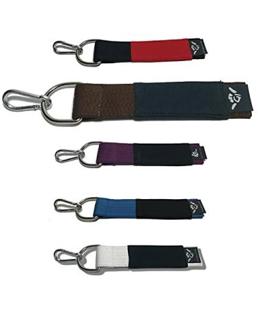 Gi Store Rocks! BJJ Brown Belt BJJ Keychain Gift for Jiu Jitsu Backpack (Cotton with Carabiner)