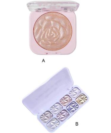 miduoidn Highlighter Powder Glow Bling Shading Powders Palette Shimmer Makeup Cosmetic Lightweight Portable for Daily Occasions 8 Colors Eyeshadow 1 count (Pack of 1) - Buy Online on GoSupps.com