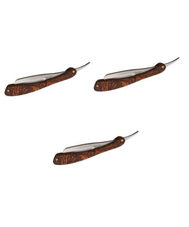 Beavorty razor 3 pieces of safety blade razor bearded folding rapiders stainless steel razor eyebrow razor for men daily use holder collapsible razor