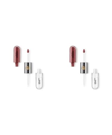 Kiko Milano Unlimited Double Touch 104 |Liquid lipstick with a long stop (12 hours) in 2 steps radiant finish (pack with 2) 104 sangria 1 piece (2 Pack)
