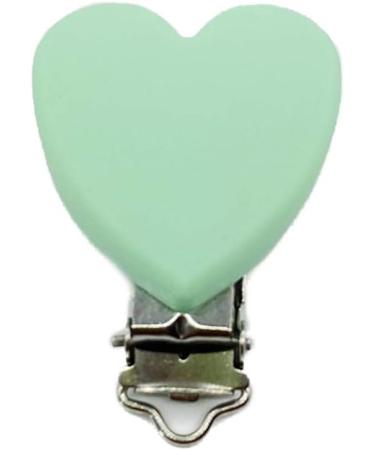 GLASSNOBLE Pacifier Clip | BPA Free Silicone Heart Chain Holder | Teether & Nursing Clips in Pink Rose - Safe for Babies - Buy Online on GoSupps.com