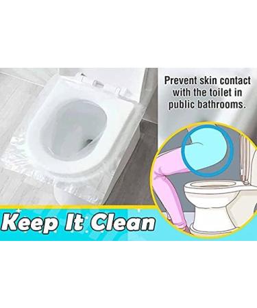 100PCS Biodegradable Disposable Plastic Toilet Seat Cover - Buy Online on GoSupps.com
