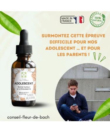  Conseil fleur de Bach Conseil fleur de Bach - Bach Flower for Teenagers Alcohol-Free 30 ml Pack of 2 - Buy Online on GoSupps.com