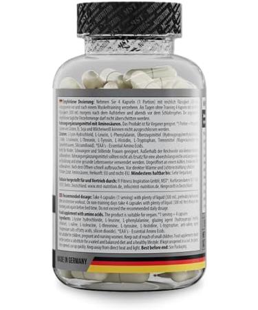 FI Fitness MST 9EAAs Essential Amino Acids supplement with all nine essential amino acids for muscle building regeneration and performance high dose in capsule form Made in Germany 120 capsules - Buy Online on GoSupps.com