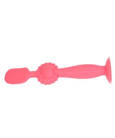 Diaper cremes flexible soft silicone brush diaper cream spatula with suction cup baby butt paste diaper rash cream applicator mini bum brush for babies newborns (red)