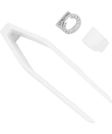 Verdant Touch Hip Hop Hollow Tooth - Glossy English Letter 'C' Fake Teeth for Halloween | Silver Hip Hop Teeth Decoration - Buy Online on GoSupps.com