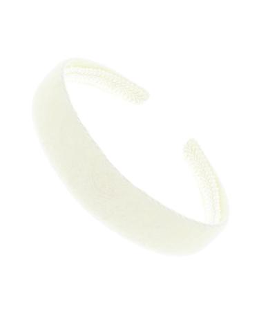 Topkids Accessories Velvet Alice Bands Luxury Headband Head Band Hairband Hair Band Adult Women Ladies Girls Kids Wedding Bride Fashion Aliceband Wonderland 2.5cm 1" Thick Wide (Off White)