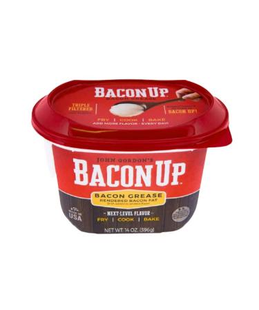 Bacon Up Bacon Grease Rendered Bacon Fat for Frying, Cooking, Baking, 14  ounces 14 Ounce (Pack