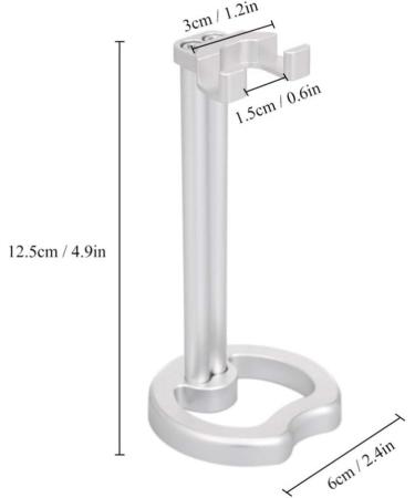 EXCEART Stainless Steel Safety Razor Stand & Shaving Brush Holder - Premium Shaving Kit for Men - Buy Online on GoSupps.com