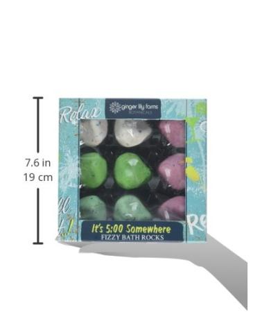 Ginger Lily Farm's Botanicals 5 O'Clock Somewhere Fizzy Bath Rocks Gift Set - 9 Count - Buy Online on GoSupps.com
